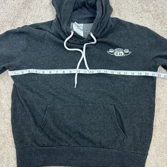 Friends Television Series Hoodie Womens Medium Gray Central Perk Menu Ladies - Picture 8 of 10